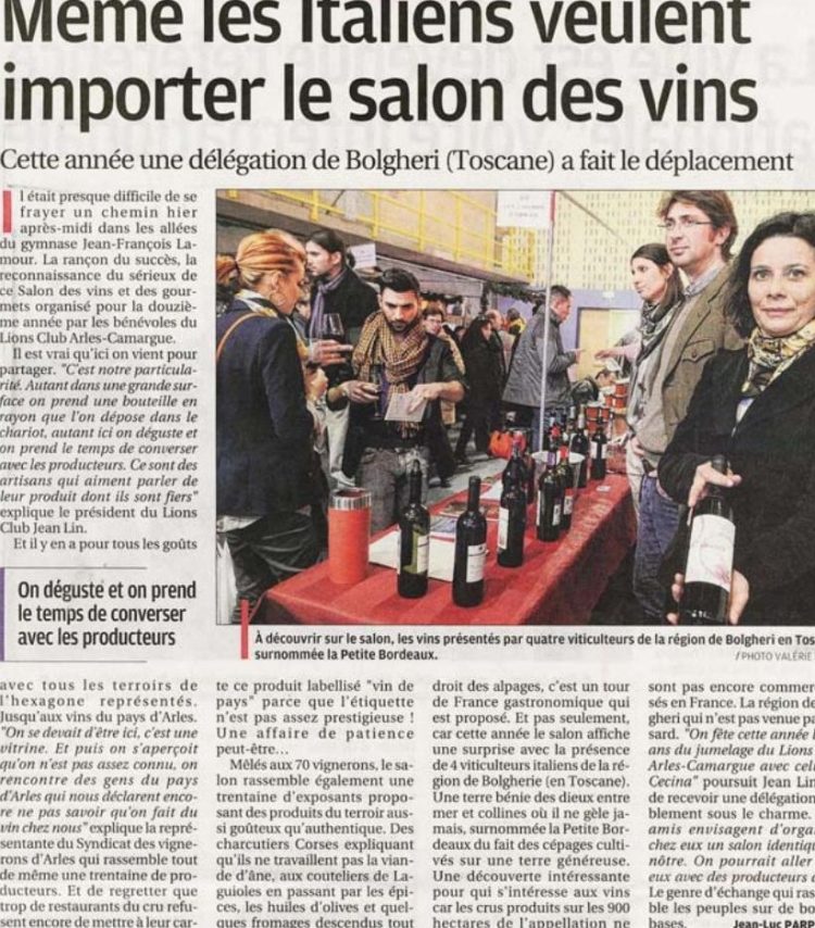 Même les Italiens veulent importer le salon des vins