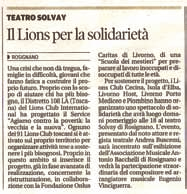 Teatro Solvay - Il Lions per la solidarietà