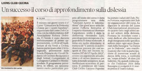 Il Tirreno - Un successo il corso di approfondimento sulla dislessia