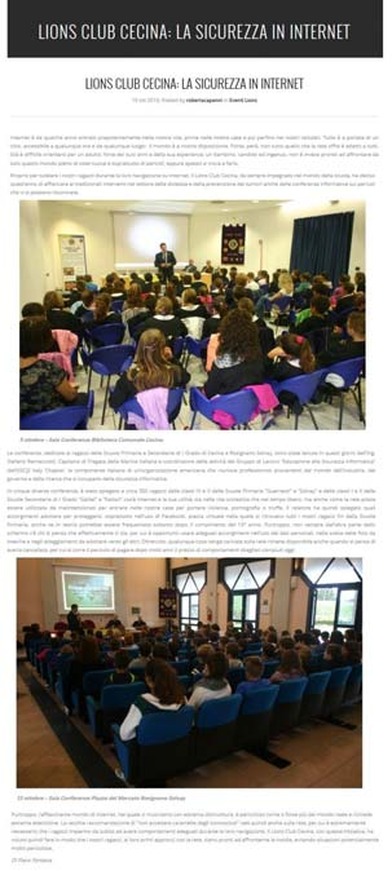 Lions Toscana - La sicurezza in internet