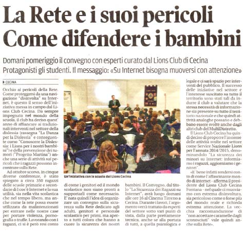 Il Tirreno - La Rete e i suoi pericoli: come difendere i bambini