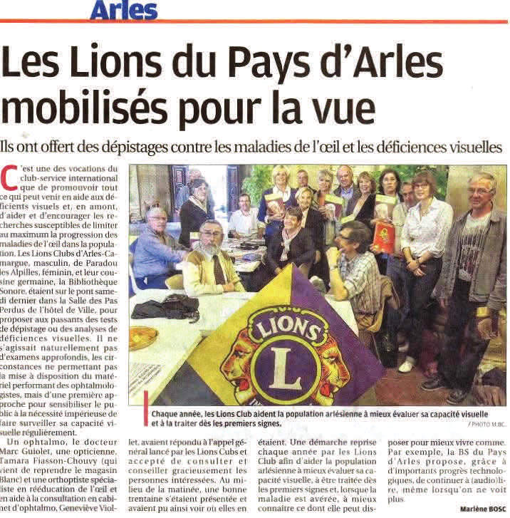 Notizie dal Lions Club Arles-Camargue - Bollettino 195