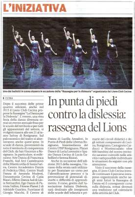 In punta di piedi contro la dislessia: la rassegna del Lions