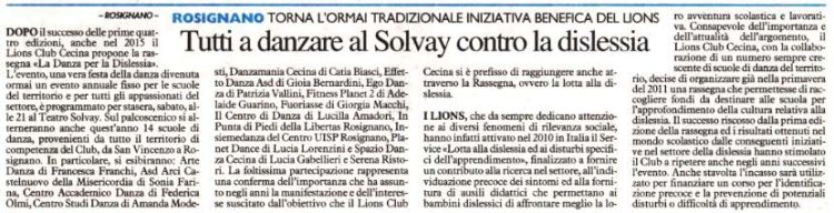 Tutti a danzare al Solvay contro la dislessia