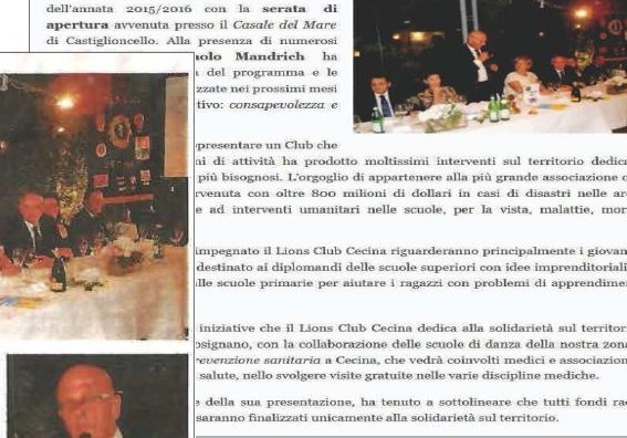 Lions Club Cecina, inizia il nuovo anno sociale