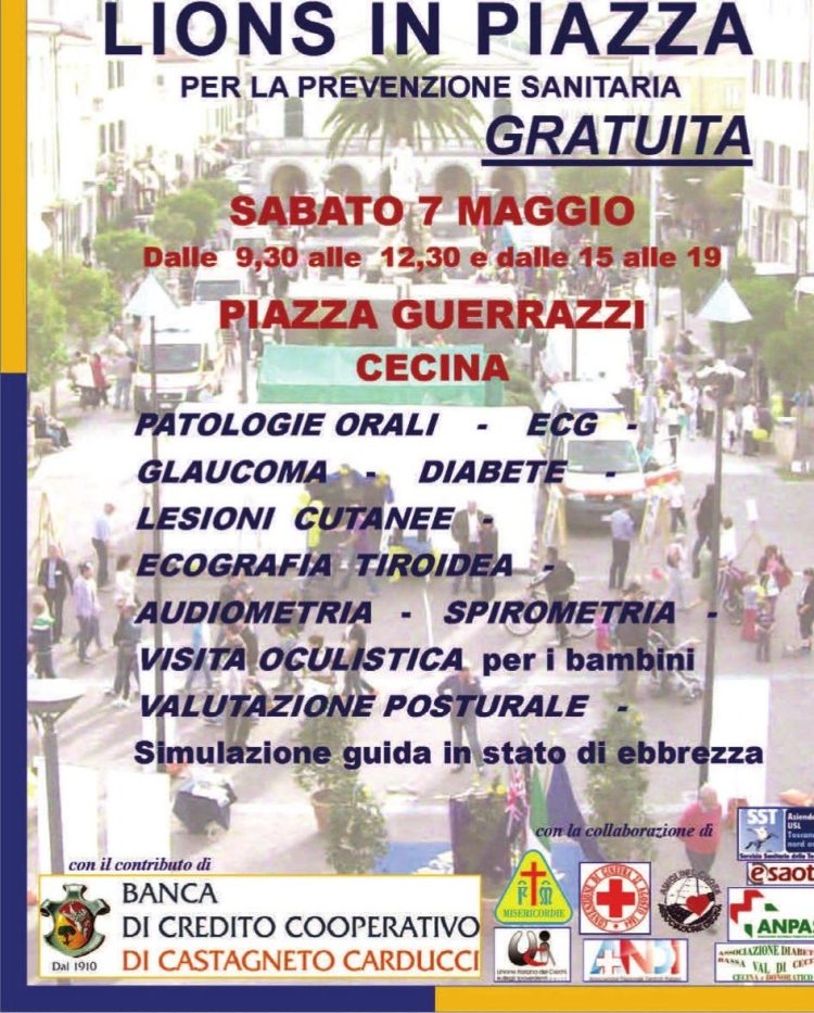 «Lions in Piazza» per la prevenzione sanitaria gratuita: novecentocinquanta visite in un g