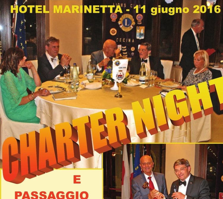La Charter Night e il passaggio della campana all'Hotel Marinetta