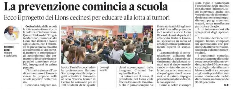 Il Tirreno 14 febbraio 2025