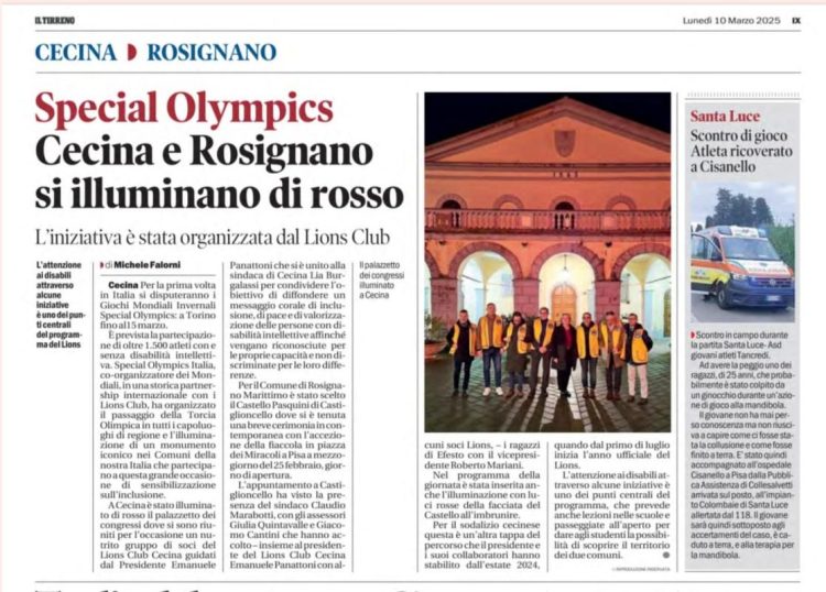 Il Tirreno 10 marzo 2025