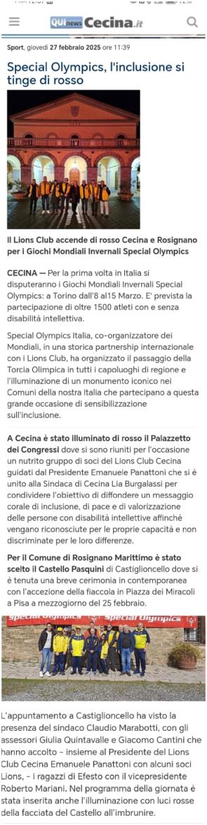 QuiNews Cecina 27 febbraio 2025
