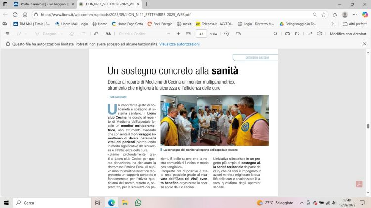 Rivista Lion settembre 2025
