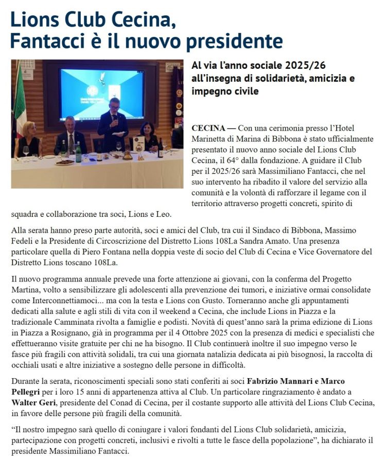 Cecina News 24 settembre 2025