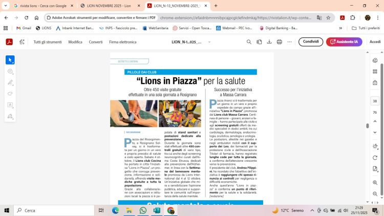 Rivista Lion novembre 2025