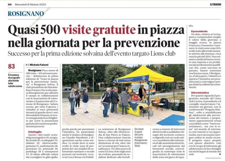 Il Tirreno 5 ottobre 2025